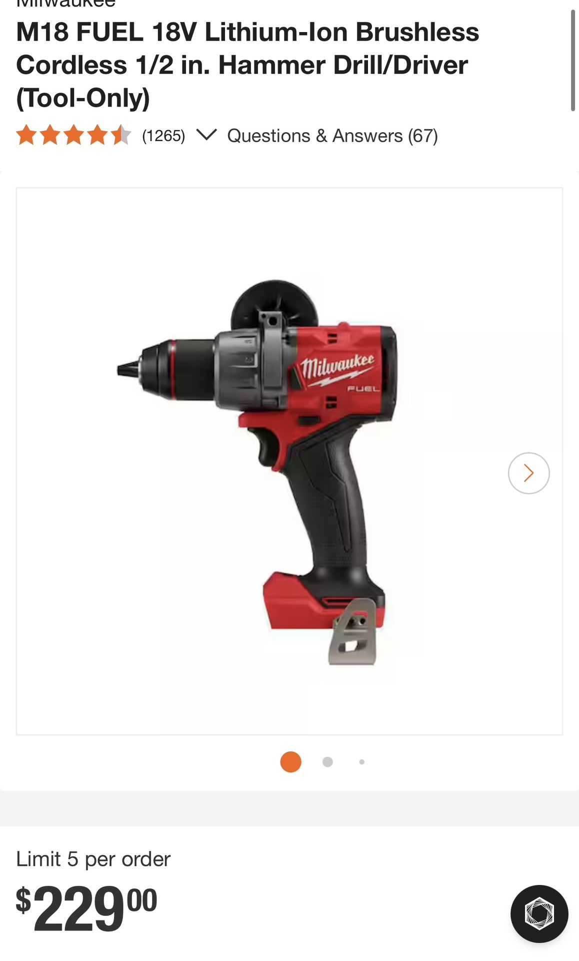M18 FUEL 18V Lithium-lon Brushless Cordless 1/2 in. Hammer Drill/Driver (Tool-Only)