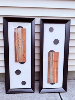 Set of 2 Contemporary Framed Art