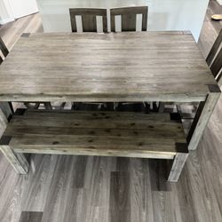 Dining Room Table With 4 Chairs 1 Bench