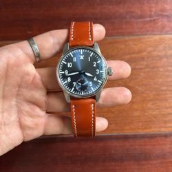 French 41mm Men’s pilot Manual Wind Watch