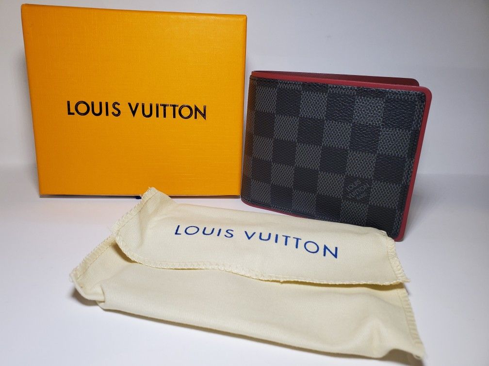 Louis Vuitton Black And Red Damier Wallet