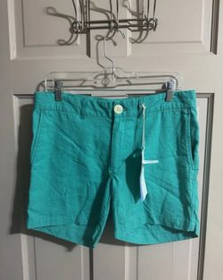 Men’s Linen SeaplaneShorts Size Small Made In USA NWT Teal Waist 32 Made In USA