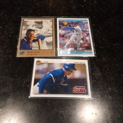 Mark Grace Chicago Cubs 3 Card Lot