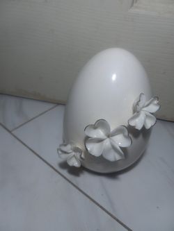 White Ceramic Easter Egg