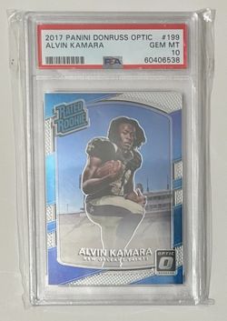 Alvin Kamara 2017 Panini Donruss Optic Holo Rated Rookie PSA 10 Gem Mint