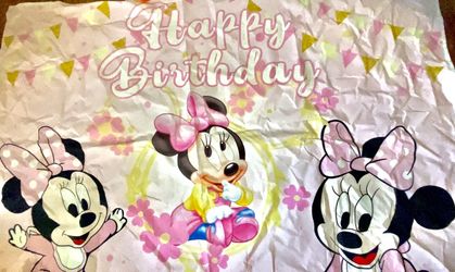 Minnie Mouse Backdrop Baby 
