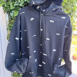 Nike Club Fleece All-Over Print Hoodie