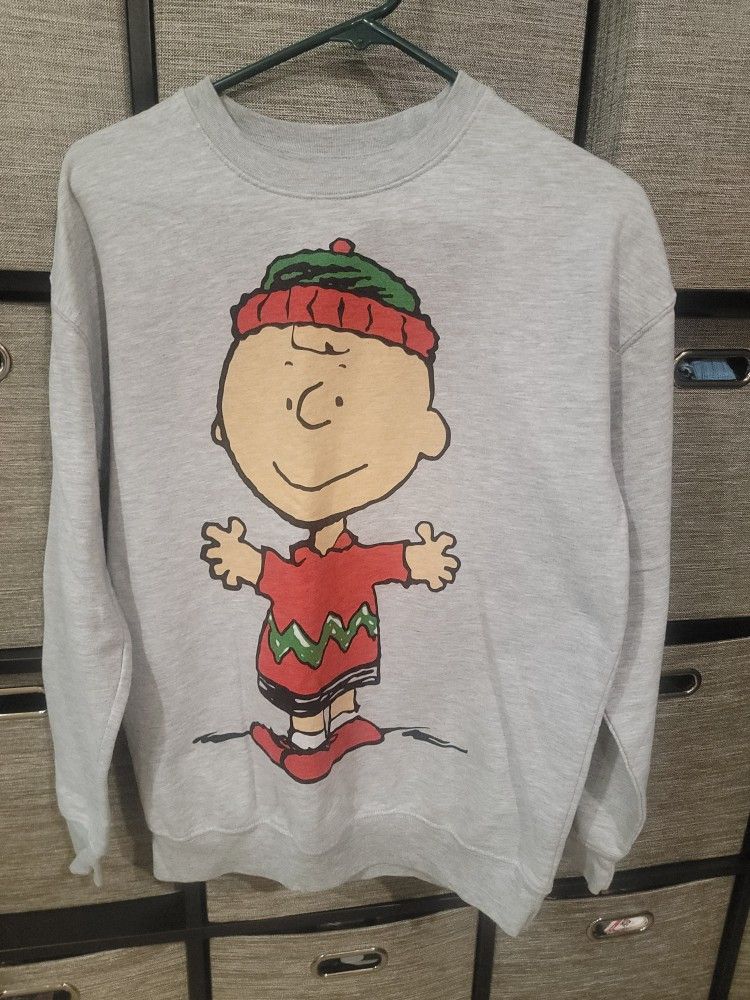 CHARLIE BROWN CHRISTMAS PULLOVER SWEATSHIRT SIZE MEDIUM 