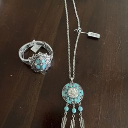 Turquoise / Silver Jewelry Set