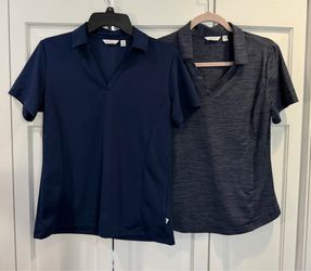 Lot of 2 Women’s Size Medium Golf Polo’s- Navy & Gray