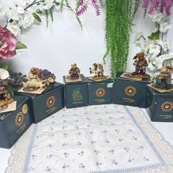 Boyds Bears Nativity Series Lot of 6 Figurines New in Box Retired Resin Collection 