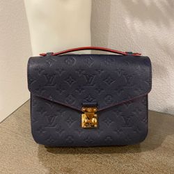 Louis Vuitton Pochette Métis Navy/Red Empreinte 