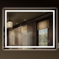 48 X 32 Led Bathroom Mirror Defogger