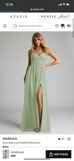 Azazie Dusty Sage Bridesmaid Dress