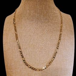Unisex 18k Italian Gold Filled Layered Figaro Chain 22 Inch 5.5mm No Tarnish 