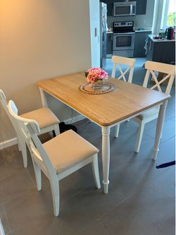 Beautiful IKEA Dining Table Set with 5 Chairs