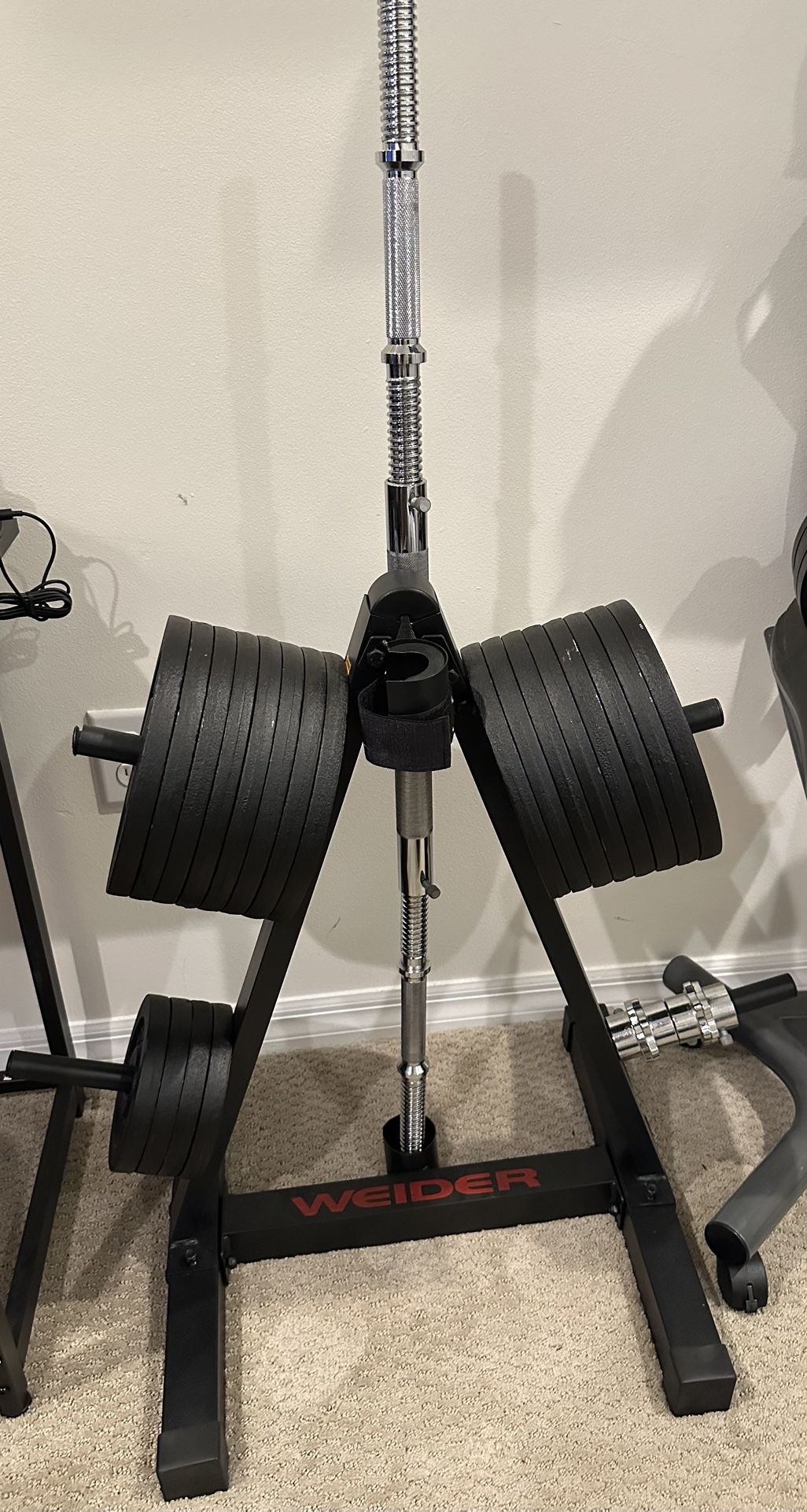 180 Pounds 1” Weights With Adjustable Dumbbell/barbell And Weight Stand