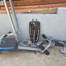 Nautilus Bench press Olympic size.  Curling leg attachment free