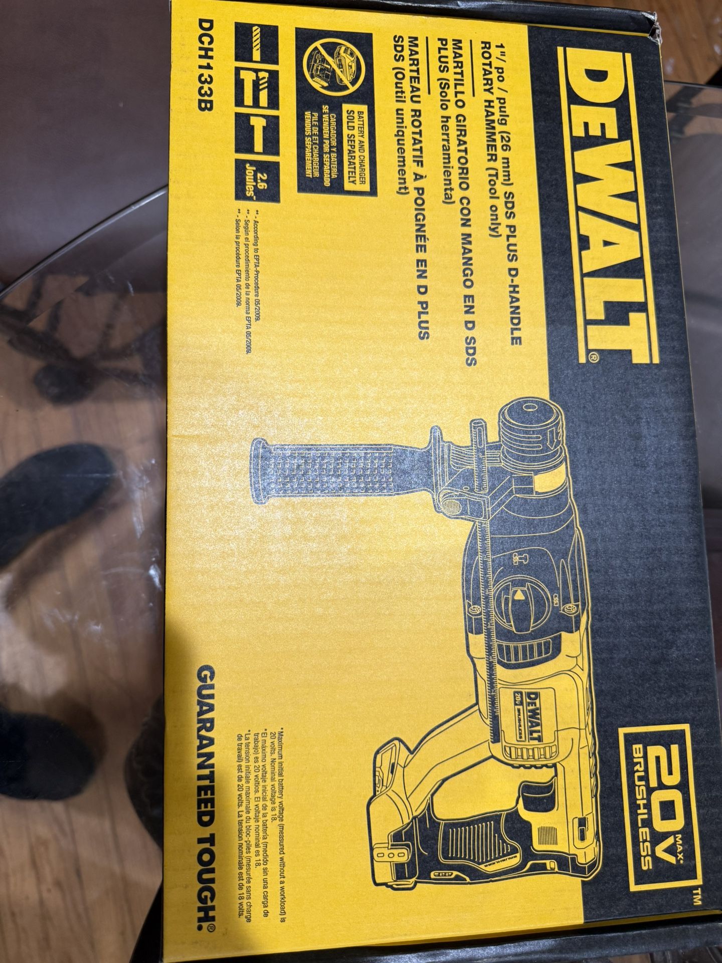 DEWALT D HANDLE ROTARY HAMMER NEW DCH133B