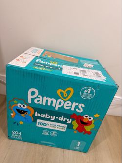 Pampers Size 1 204 Count Brand New Sealed