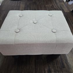 New Linen Ottoman Foot Rest