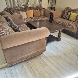 3 PC Sofa Set With table.