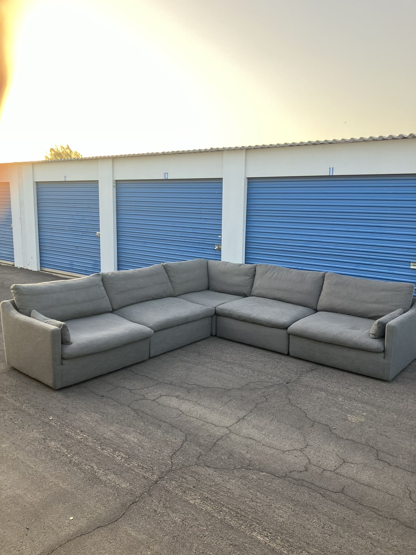 Gray Cloud Sectional Sofa