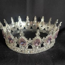 Crystal Queen Crown Women Rhinestone Wedding Tiara pink Headband Princess Crown