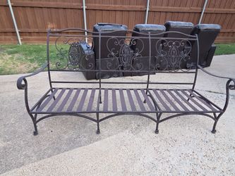 Wrought Iron Outdoor Patio Bench