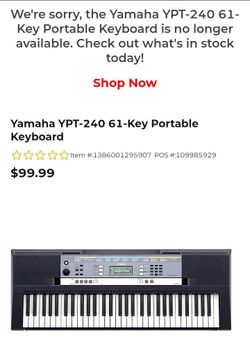 Yamaha YPT-240 61-Key Portable Keyboard