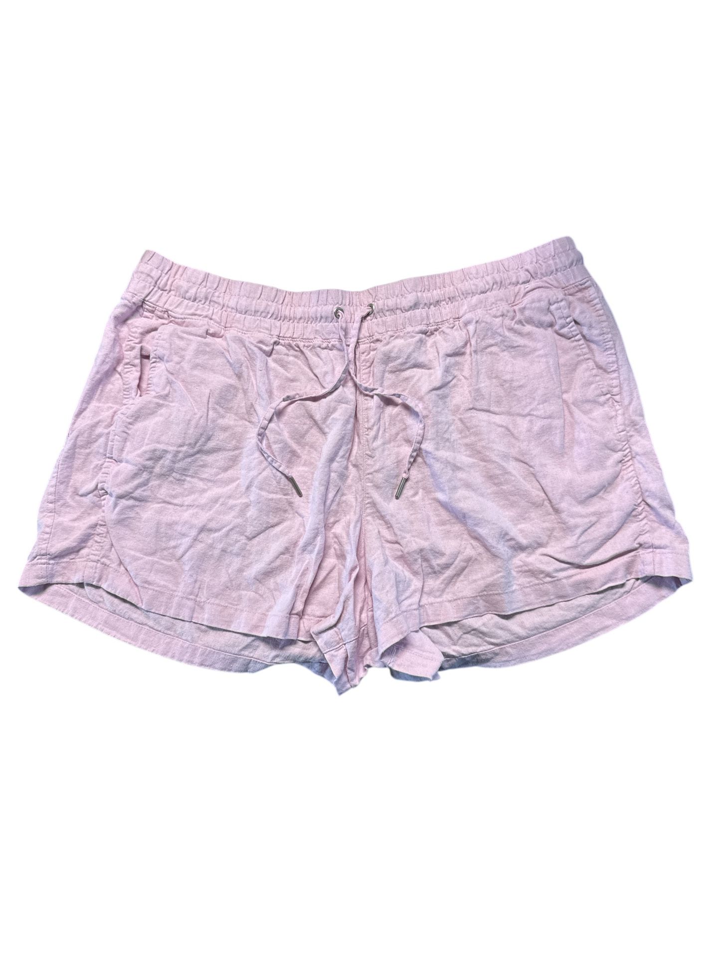 Gap Shorts Womens Size XXL Lavender Linen Pull On Drawstring Utility