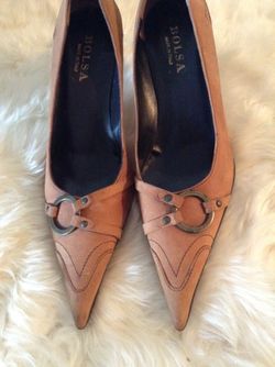 Bolsa Suede Dress Shoes Made in Italy 36 1/2-Never Worn