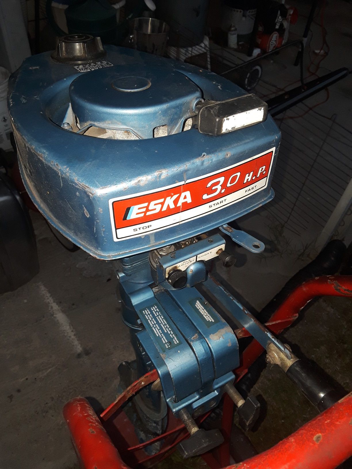 Sears brand Eska 3 horse boat motor.