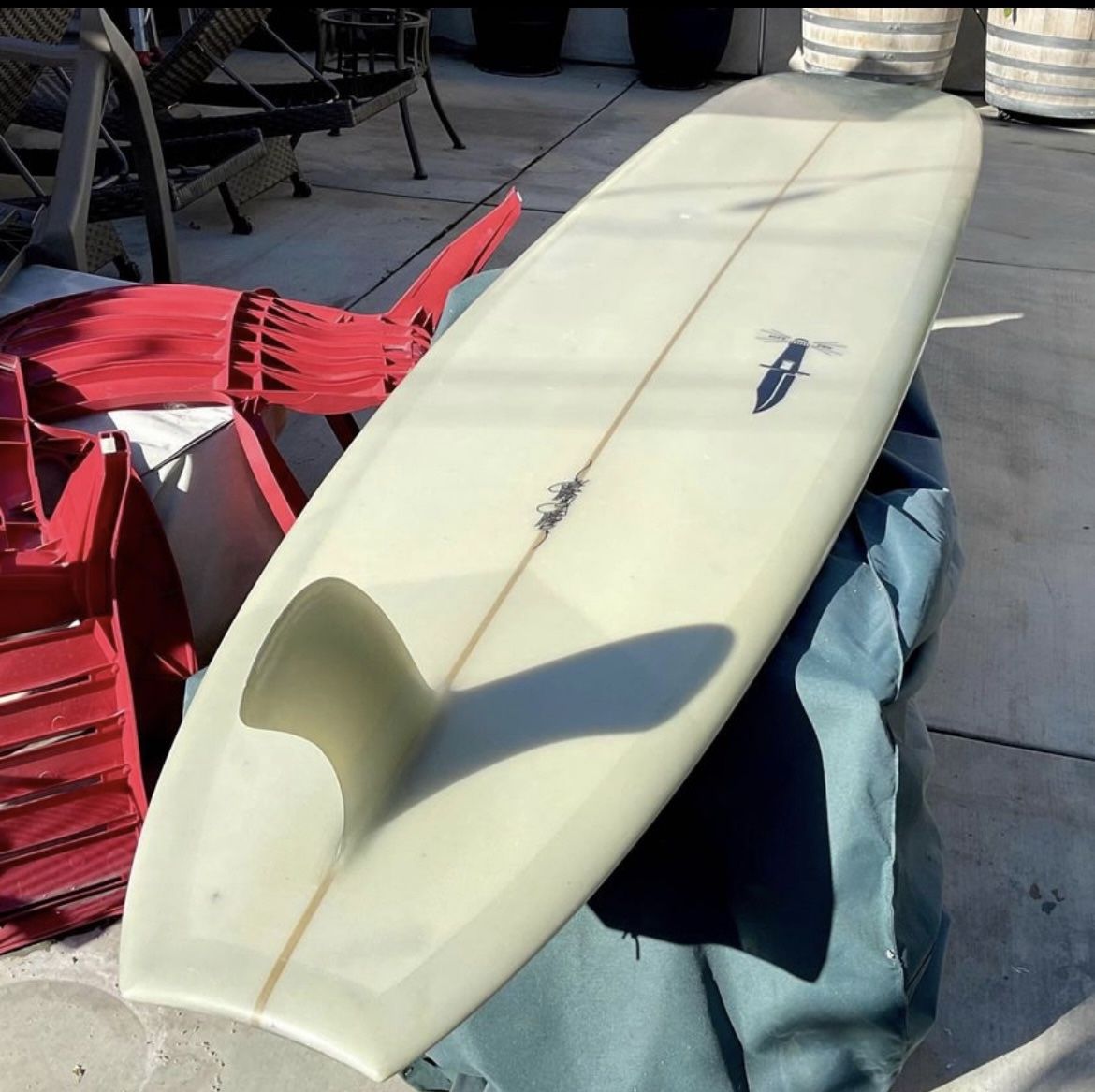 10-foot Noserider - City Fog CJ Nelson “Noserider From Mars” Longboard Surfboard w/ Glassed Fin
