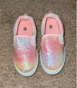 New Toddler girl glitter slip on shoes