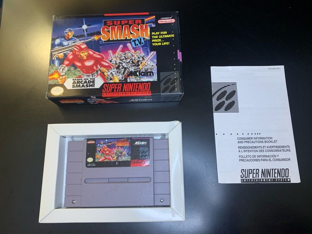 Super Smash T.V. (Super Nintendo Entertainment System, 1992) SNES Complete CIB