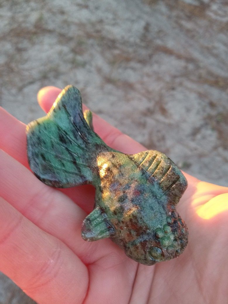 Ruby Zoisite Crystal Goldfish