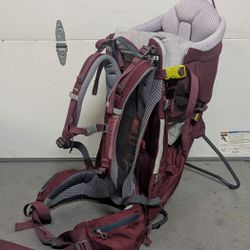 Deuter Kid Comfort Backpack Child Carrier- Maroon