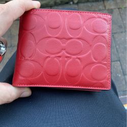 Brand New Coach Wallet Red 