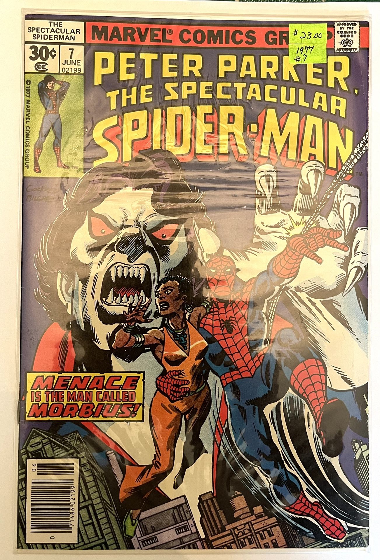 1977 #7 Peter Parker The Spectacular SPIDER MAN