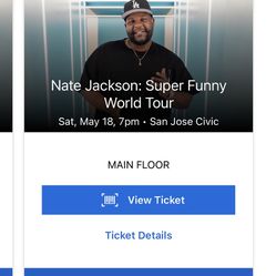 Nate Jackson Tickets Civic Center