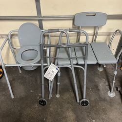 Walker, Shower Seat,  Medical Toilet Chair