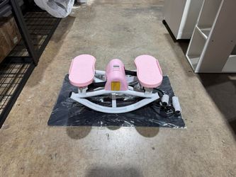 Lateral Stepper for Exercise-Rocking Stepper Machine with Resistance Bands & Anti-Slip Mat and LCD Monitor