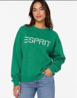 Esprit Green Logo Crewneck Sweatshirt