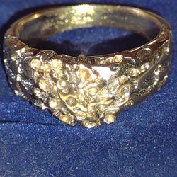 Men's Gold Ring Nugget Style