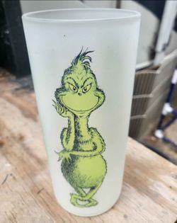 The Grinch Frosted Glass cup