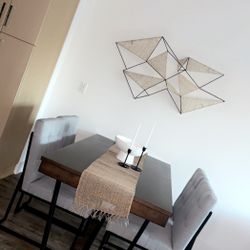 Modern Dining Table & Chairs (paid $1400 For Set)