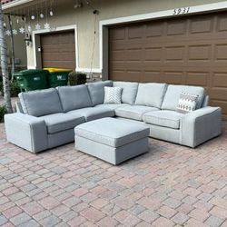 Large Ikea Sectional Sofa With Ottoman 