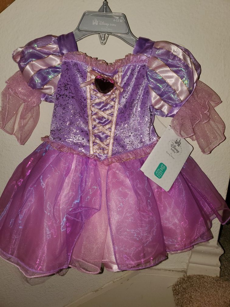 Disney Rapunzel Baby dress with shoes nwt