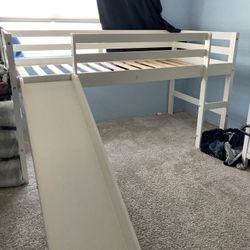 Kids Twin Loft Bed With Slide